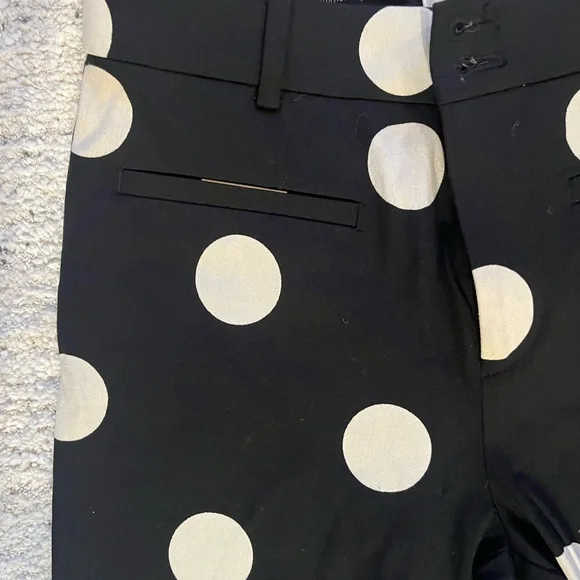 Anthropologie Black Pants with White Dots - Picture 2 of 6